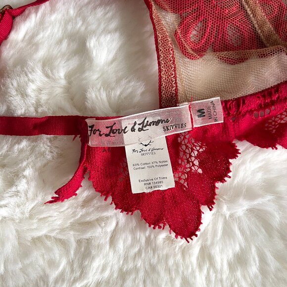 NWOT For Love and Lemons Skivvies Lingerie Ruby Appliqué Bralette - Picture 5 of 6